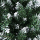 7ft/8ft Artificial Christmas Tree with Snow Flocked  Xmas Tree W/1000 Branch Tips, Foldable Metal Stand, Green & White