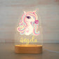 Personalized Children Animal Night Light Custom Name Acrylic Lamp: