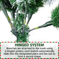 7ft/8ft Artificial Christmas Tree with Snow Flocked  Xmas Tree W/1000 Branch Tips, Foldable Metal Stand, Green & White