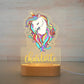 Personalized Children Animal Night Light Custom Name Acrylic Lamp: