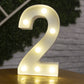 Alphabet Letter LED Lights – Warm Luminous Number Lamp