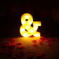 Alphabet Letter LED Lights – Warm Luminous Number Lamp