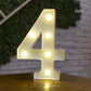 Alphabet Letter LED Lights – Warm Luminous Number Lamp