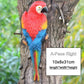 Resin Parrot Statue Wall Mounted DIY Outdoor Garden Tree Decoration Animal Sculpture For Home Office Garden Decor Ornament: