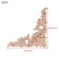 4pcs/set Wood Carved Corner Onlay Applique Unpainted Frame Cupboard Cabinet Decal
