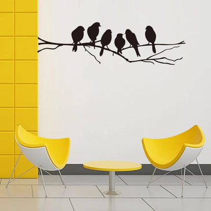 Black Bird On The Branch Wall Sticker