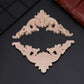 4pcs/set Wood Carved Corner Onlay Applique Unpainted Frame Cupboard Cabinet Decal