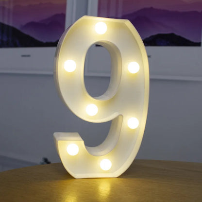 Alphabet Letter LED Lights – Warm Luminous Number Lamp