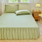 3Pcs Bed Sheet Lace Skirt Elastic Fitted Double Bedspread with Pillowcases Mattress Cover Bedding Set Elastic King Size Bedsheet