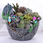 Succulent Plants Planter Flowerpot Resin Flower Pot Desktop Potted Holder Home Garden Decoration Plants Holder