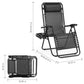 JHK Zero Gravity Set of 2 Portable Recliner Camping Patio Outdoor Garden Lounge Chairs: