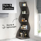 Tribesigns Corner Shelf, Modern 5-Tier Wall Corner Bookshelf, Stylish  Storage Rack Plant Stand
