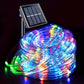 7M/12M Outdoor Solar LED Tube Rope String Light Garden Waterproof Strip Lights