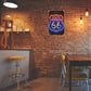 Retro Route 66 Neon Aluminum Sign Poster