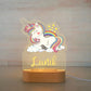 Personalized Children Animal Night Light Custom Name Acrylic Lamp: