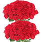 50 Pcs Artificial Rose Flower Silk Roses Bouquet: