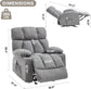 Massage Rocker Recliner Chair with Heat and Vibration – Ergonomic Rocking Lounge Chair for Living Room, Comfy Overstuffed