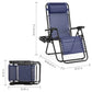 JHK Zero Gravity Set of 2 Portable Recliner Camping Patio Outdoor Garden Lounge Chairs: