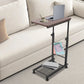 Adjustable Computer Desk Table – Mobile Bedside & Side Table with Wheels