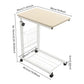 Adjustable Computer Desk Table – Mobile Bedside & Side Table with Wheels