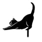 Iron Art Black Cat Garden Statue Silhouette Sculpture – Outdoor Garden & Yard Decoration