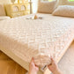1pc Winter Warm Coral Fleece Fitted Bed Sheet