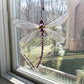 Creative Metal Wing Dragonfly Crystal Suncatcher Garden Wind Chimes Butterfly Home Decor Window Car Ornaments