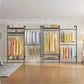 Industrial Pipe Clothes Rack – Wall Mounted, Expandable Garment Rack – Heavy Duty Wardrobe