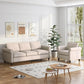2 Piece Living Room Sofa Set – 3 Seat Couch and Loveseat Furniture, Modular Sectional Sofas with Solid Wood Frame