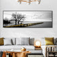 Modern Minimalist Wall Art: Landscape Seaside Goldenwood Bridge