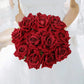 50 Pcs Artificial Rose Flower Silk Roses Bouquet: