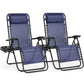 JHK Zero Gravity Set of 2 Portable Recliner Camping Patio Outdoor Garden Lounge Chairs: