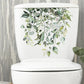 Green Plant Leaves Bathroom Toilet Sticker WC Closet stool Wall Sticker Self Adhesive Mural Beautify Flower Home Decoration Decals