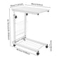 Adjustable Computer Desk Table – Mobile Bedside & Side Table with Wheels