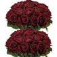 50 Pcs Artificial Rose Flower Silk Roses Bouquet: