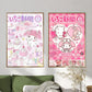 Cute Hallokitty Cinnamoroll Kuromi Poster Sticky Wall Art