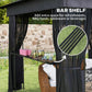 Outdoor Gazebo with Shelves and Netting – Double Roof Patio Canopy Shelter