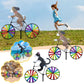 Animal Riding Three-dimensional Cartoon Modelling Windmill Creative Bicycle Wind Spinners Standing Pole Garden Yard Decoration