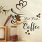 Coffee Cup Pattern Wall Stickers – DIY Home & Cafe Decoration