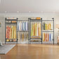 Industrial Pipe Clothes Rack – Wall Mounted, Expandable Garment Rack – Heavy Duty Wardrobe