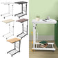 Adjustable Computer Desk Table – Mobile Bedside & Side Table with Wheels