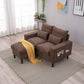 Modern Small Couch with Ottoman Footstool