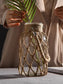 Hand Woven Hemp Rope Glass Vase – Boho Nordic Home Décor