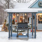 Gazebo Outdoor Pergola for Patio – Lean-to Hard Top Grill Shelter