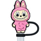 1–6PCS Cartoon Labubu Straw Cover Cap – Cute, Reusable & Splash-Proof