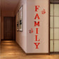 3D Mirror Wall Stickers – English Letters "Family" with Two Butterflies – Self-Adhesive DIY Acrylic Decals: