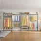 Industrial Pipe Clothes Rack – Wall Mounted, Expandable Garment Rack – Heavy Duty Wardrobe
