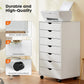 JHK 7 Drawer Chest Dresser & Rolling Storage Cabinet
