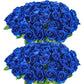 50 Pcs Artificial Rose Flower Silk Roses Bouquet: