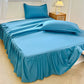 3Pcs Bed Sheet Lace Skirt Elastic Fitted Double Bedspread with Pillowcases Mattress Cover Bedding Set Elastic King Size Bedsheet